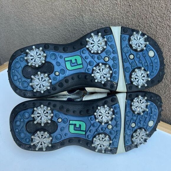 Footjoy FJ Green Joys Golf Sandal Leather Adjustable Straps Spikes Womens Size 6 - Picture 8 of 9